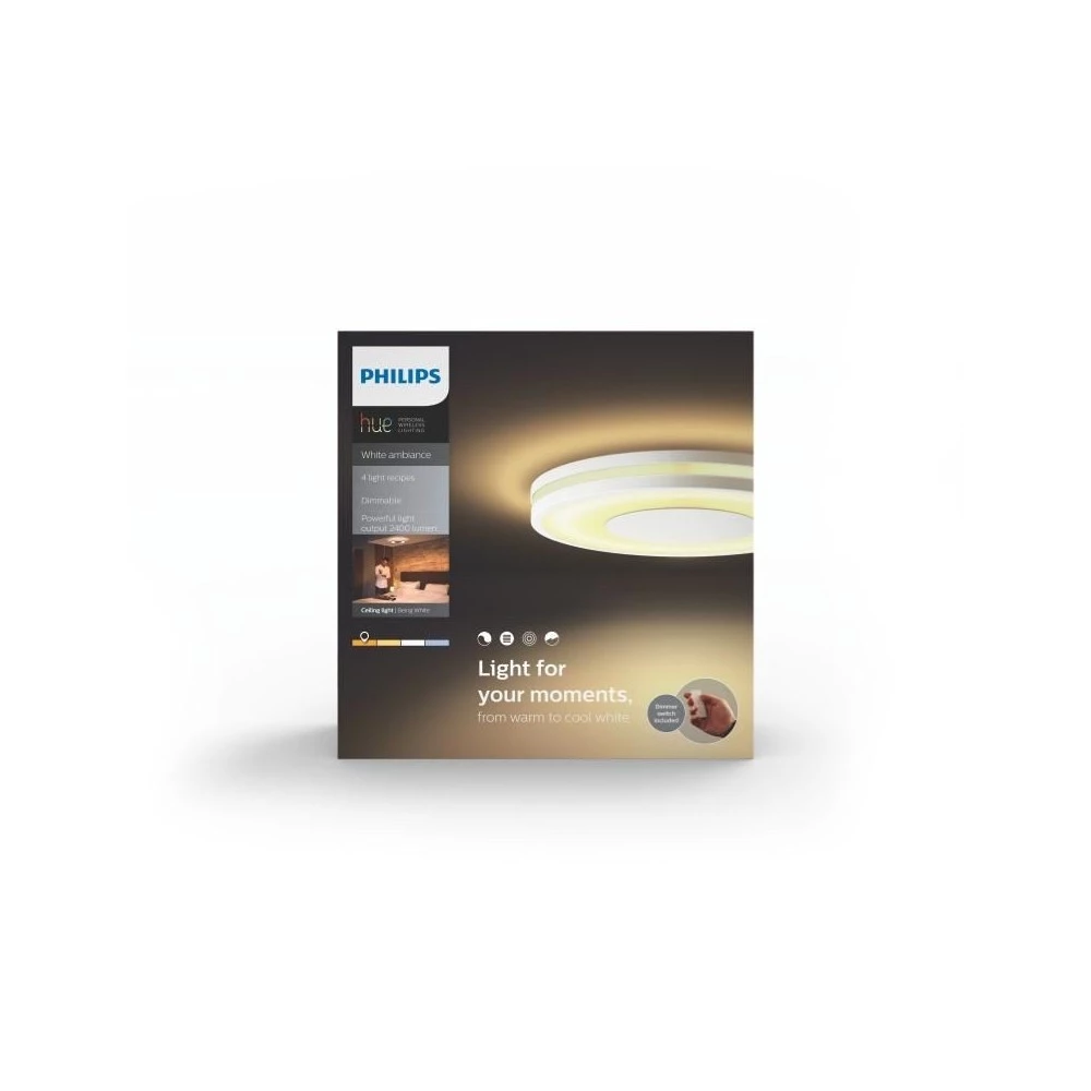 Philips Hue Connected Being Plafond Hvid 6 Philips Hue Connected Being Plafond Hvid - Billede 4