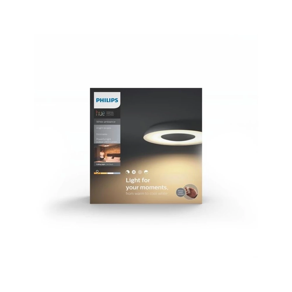 Philips Hue Connected Still Plafond Sort 7 Philips Hue Connected Still Plafond Sort - Billede 5