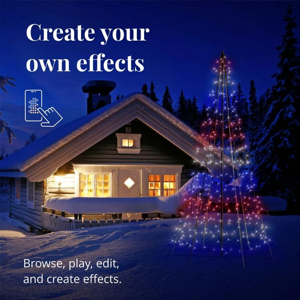 Twinkly Lyskæde - Lys Træ 3m 500 LED Inkl. Stang GEN II 6 Twinkly Lyskæde - Lys Træ 3m 500 LED Inkl. Stang GEN II - Billede 4