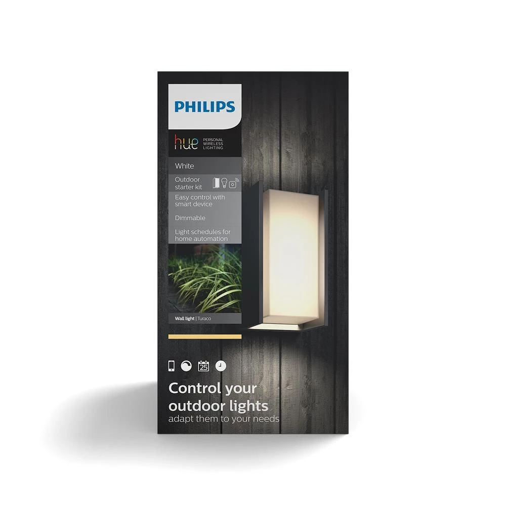 Philips Hue Turaco Væglampe Anthracite 1x9.5W 4 Philips Hue Turaco Væglampe Anthracite 1x9.5W - Billede 2