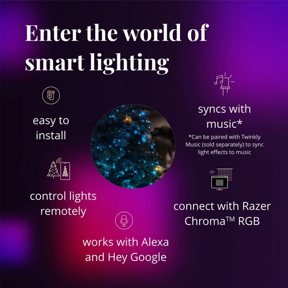 Twinkly Juledekoration - Twinkly Prelit Guirlande 50LED GEN II 11 Twinkly Juledekoration - Twinkly Prelit Guirlande 50LED GEN II - Billede 9