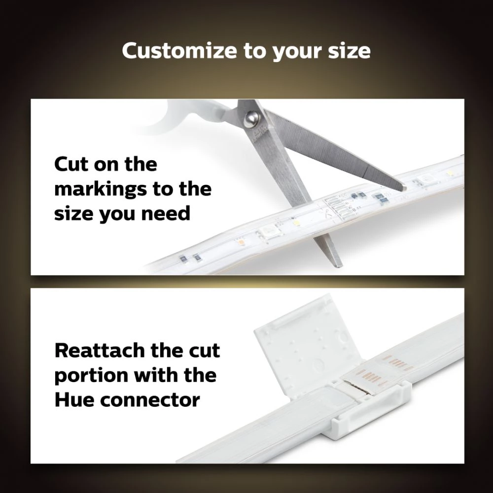 Philips Hue Lightstrips Plus - 2 Meter Startsæt - Version 4 20 Philips Hue Lightstrips Plus - 2 Meter Startsæt - Version 4 - Billede 18