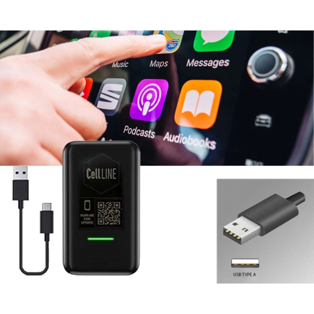 Homeshop Trådløs Apple Carplay Adaptor USB A Cellline 8 Homeshop Trådløs Apple Carplay Adaptor USB A Cellline - Billede 6