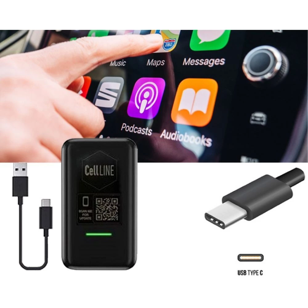Homeshop Trådløs Apple Carplay Adaptor USB C Cellline 7 Homeshop Trådløs Apple Carplay Adaptor USB C Cellline - Billede 6