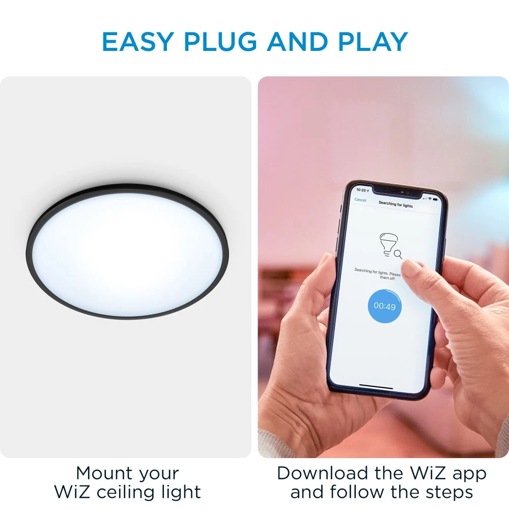 WiZ SuperSlim Loftlampe 16W B RD 27-65K TW - Tunable White 15 WiZ SuperSlim Loftlampe 16W B RD 27-65K TW - Tunable White - Billede 13