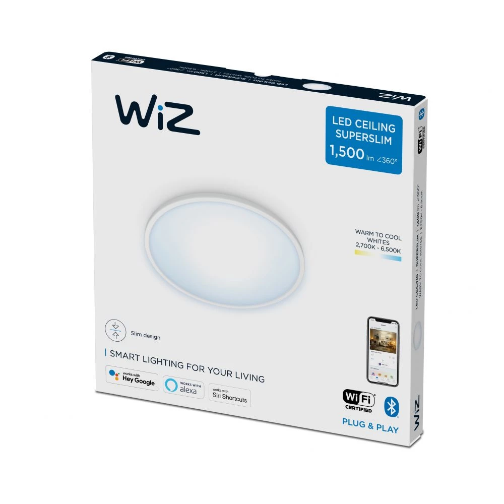 WiZ SuperSlim Loftlampe 16W W RD 27-65K TW - Tunable White 15 WiZ SuperSlim Loftlampe 16W W RD 27-65K TW - Tunable White - Billede 13