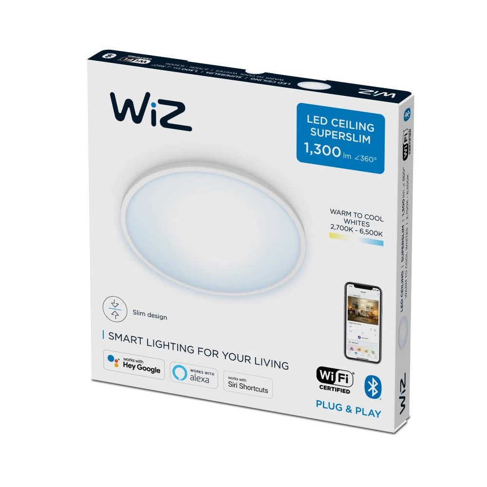 WiZ SuperSlim Loftlampe 14W W RD 27-65K TW - Tunable White 15 WiZ SuperSlim Loftlampe 14W W RD 27-65K TW - Tunable White - Billede 13