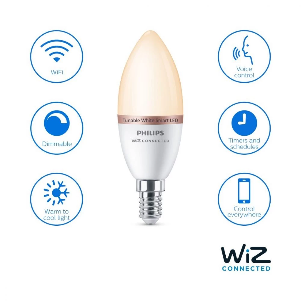 Philips Smart LED Tunable White - Kerte E14 2-pak 4 Philips Smart LED Tunable White - Kerte E14 2-pak - Billede 2