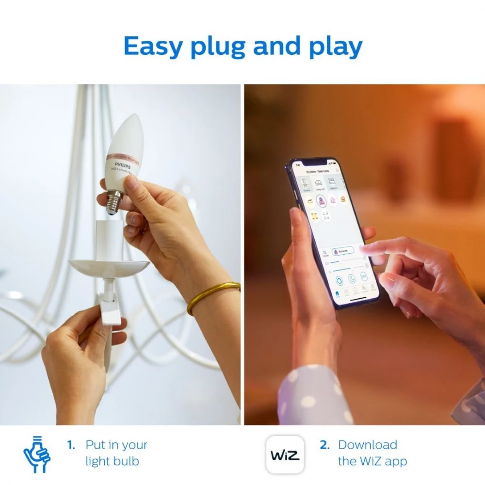 Philips Smart LED Tunable White - Kerte E14 2-pak 5 Philips Smart LED Tunable White - Kerte E14 2-pak - Billede 3