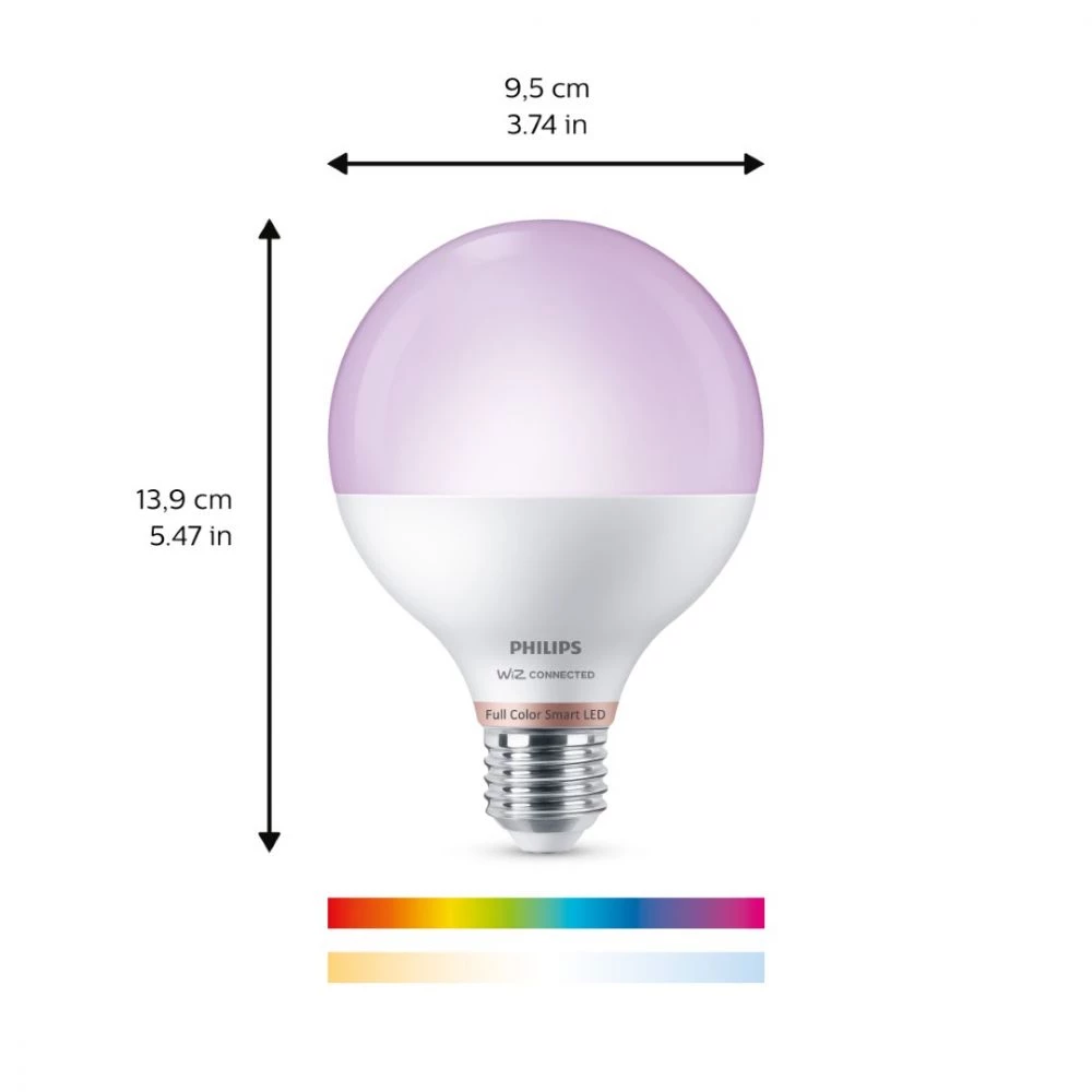 Philips Smart LED Color - Globe G95 E27 4 Philips Smart LED Color - Globe G95 E27 - Billede 2