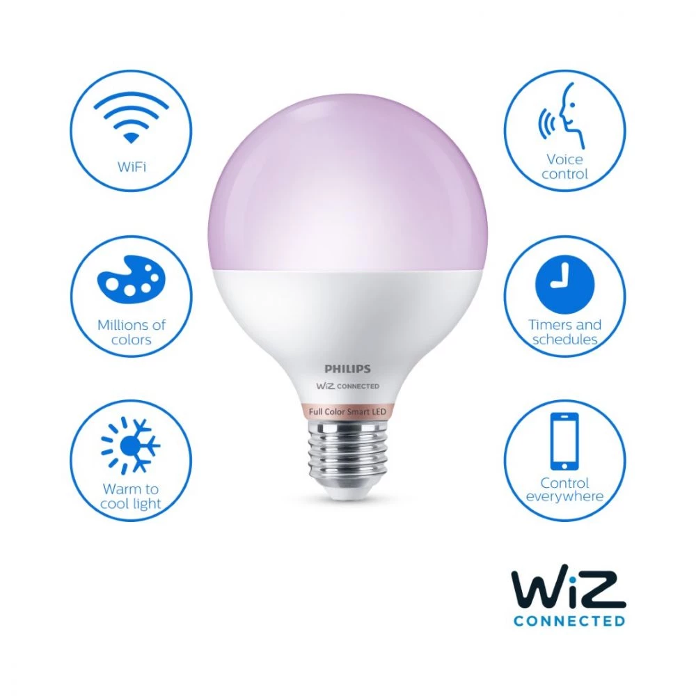 Philips Smart LED Color - Globe G95 E27 5 Philips Smart LED Color - Globe G95 E27 - Billede 3