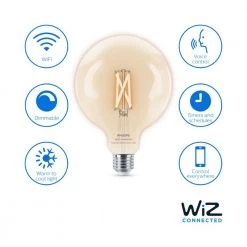 Philips Smart LED Tunable White - Filament Globe G125 E27, Klar 21 Philips Smart LED Tunable White - Filament Globe G125 E27, Klar -Homeshop Salgsbutik unnamed file 2678
