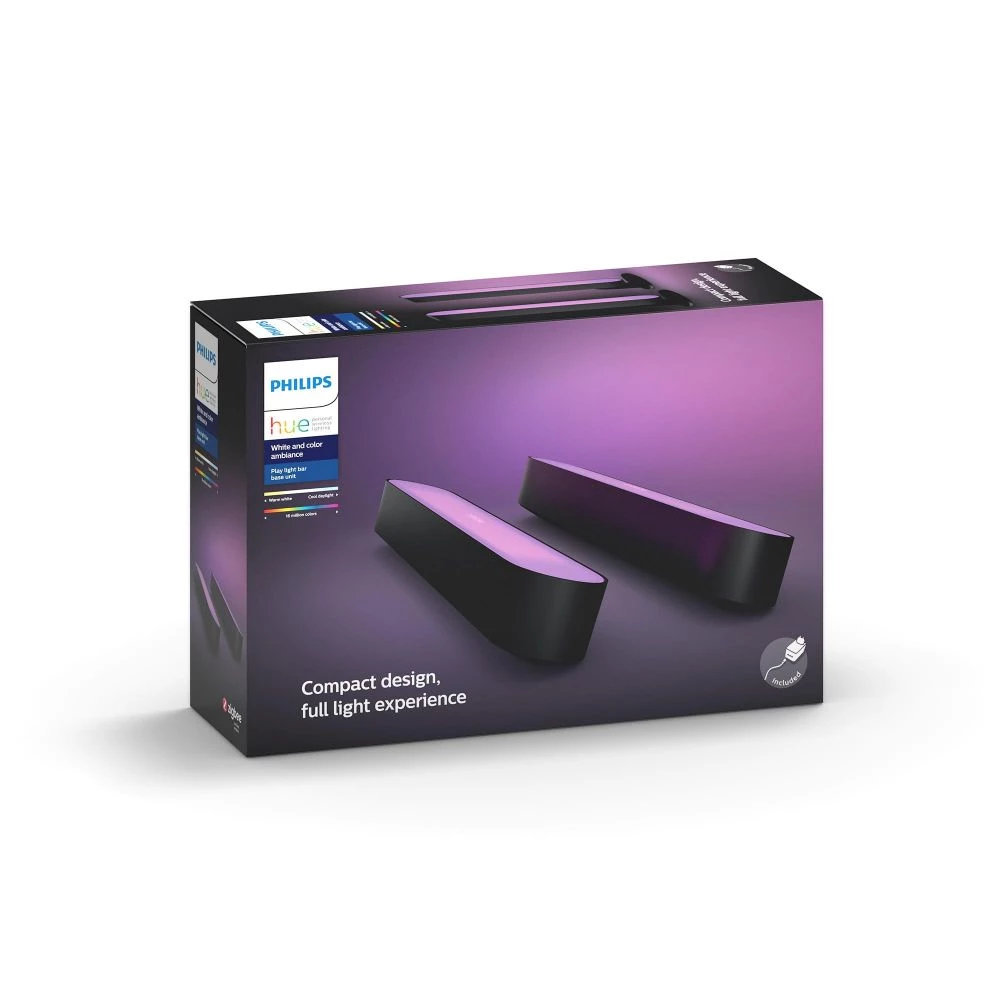 Philips Hue Play 2-Pak Hvid 5 Philips Hue Play 2-Pak Hvid - Billede 3