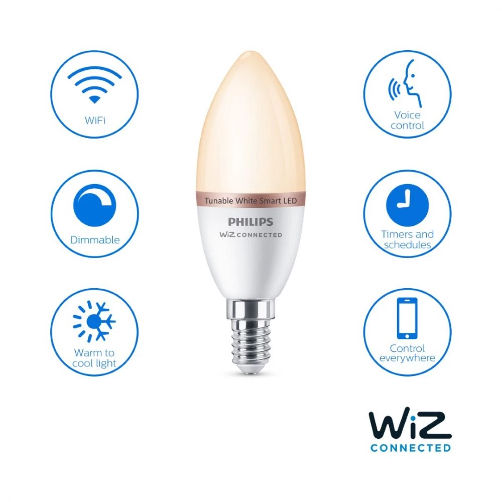 Philips Smart LED Tunable White - Kerte E14 5 Philips Smart LED Tunable White - Kerte E14 - Billede 3