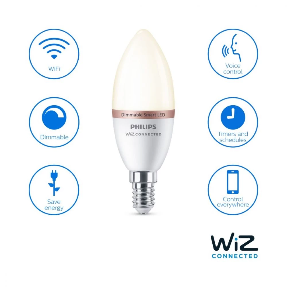 Philips Smart LED Dimmable - Kerte E14 5 Philips Smart LED Dimmable - Kerte E14 - Billede 3