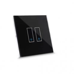 Iotty Smart Switch Double Button Faceplate - Design Your Own Smart Switch Colour: Black