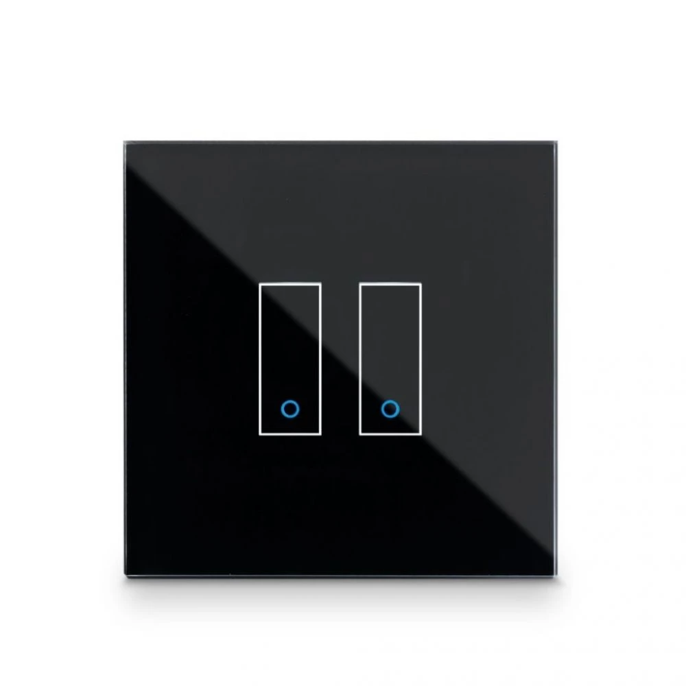 Iotty Smart Switch Double Button Faceplate - Design Your Own Smart Switch Colour: Black 4 Iotty Smart Switch Double Button Faceplate - Design Your Own Smart Switch Colour: Black - Billede 2