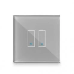 Iotty Smart Switch Double Button Faceplate - Design Your Own Smart Switch Colour: Grey