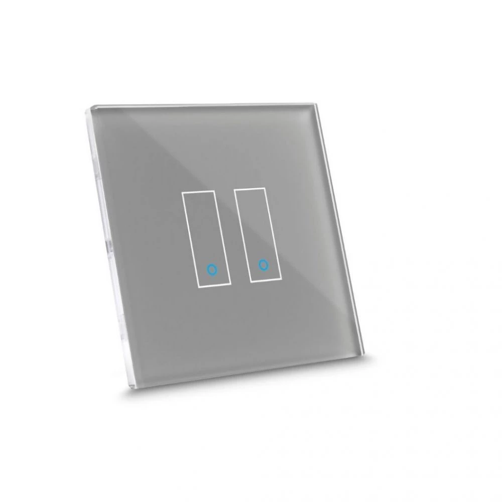 Iotty Smart Switch Double Button Faceplate - Design Your Own Smart Switch Colour: Grey 4 Iotty Smart Switch Double Button Faceplate - Design Your Own Smart Switch Colour: Grey - Billede 2