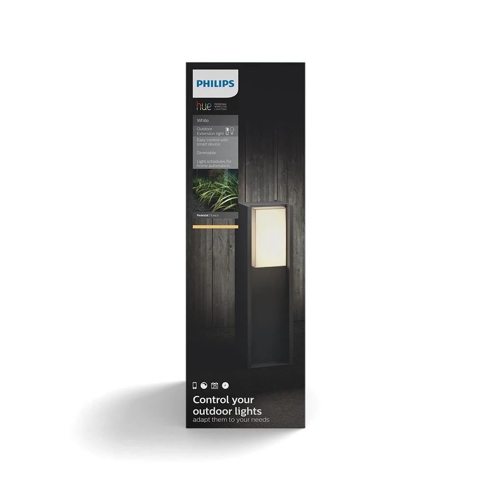 Philips Hue Turaco Bedlampe Anthracite 1x9.5W 230V 4 Philips Hue Turaco Bedlampe Anthracite 1x9.5W 230V - Billede 2