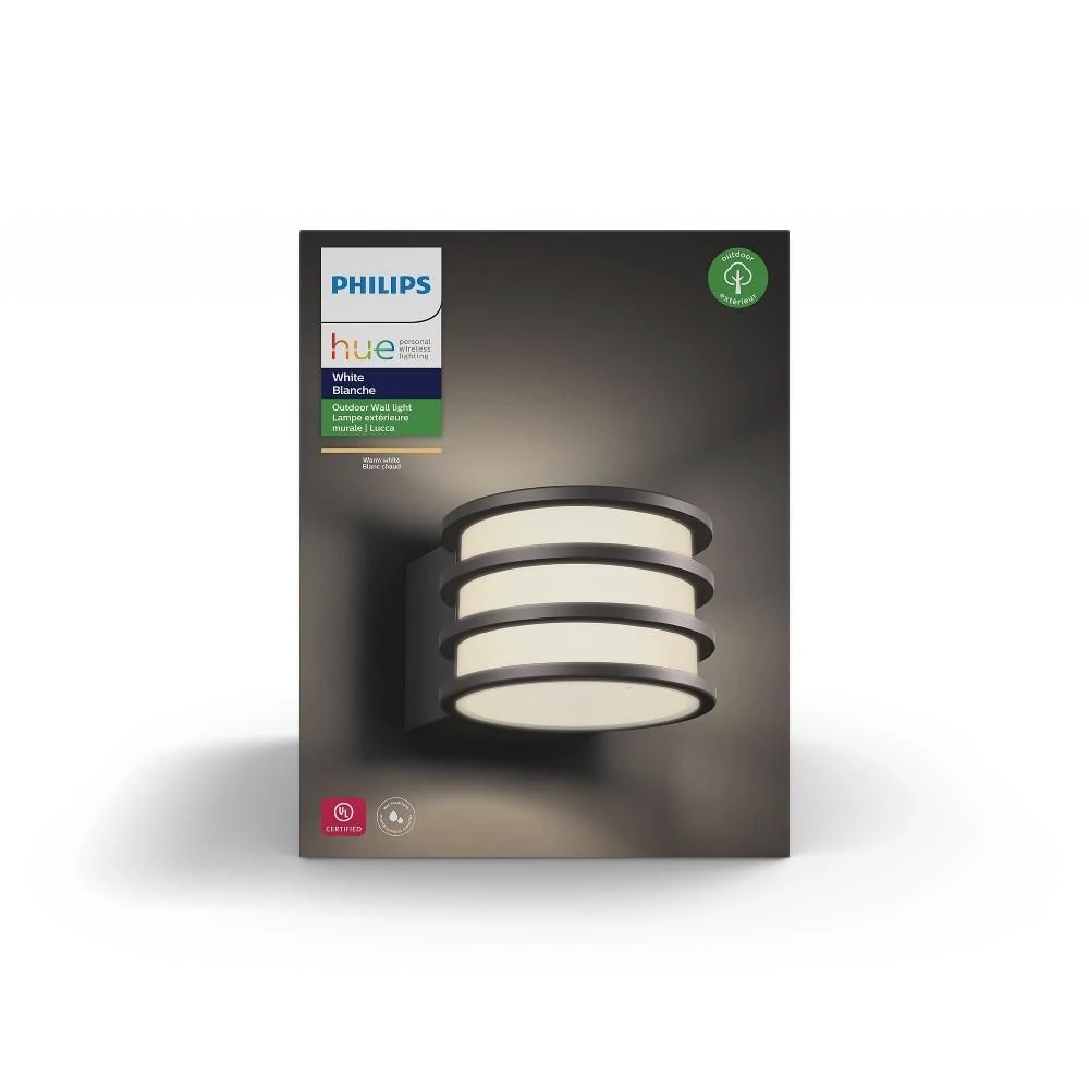 Philips Hue Lucca Væglampe Anthracite 1x9.5W 230V 5 Philips Hue Lucca Væglampe Anthracite 1x9.5W 230V - Billede 3